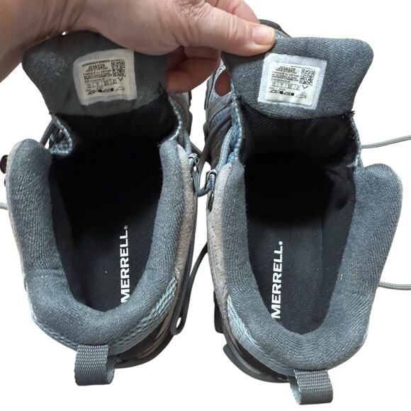 Merrell Moab 3 Mid Waterproof Hiking Boots Womens 9.5 Granite J036328 Outdoors - Picture 8 of 10